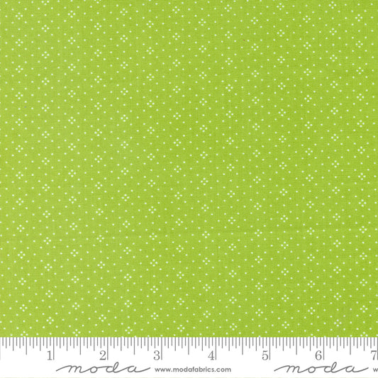 Eyelet Basic Dot Leaf Green Fig Tree & Co. Moda Cotton Fabric MD-20488-83