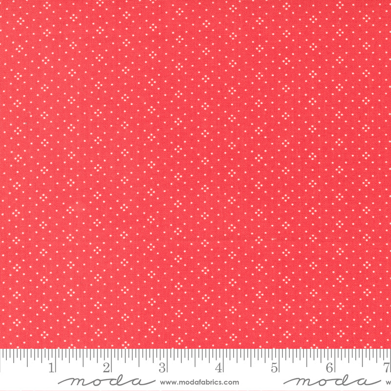 Eyelet Basic Dot Strawberry Pink Red Fig Tree & Co. Moda Cotton Fabric MD-20488-67