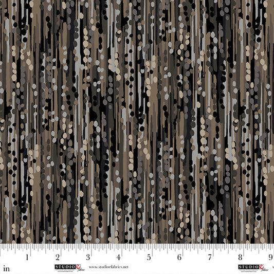 Field of Seams: Bittersweet Stripey Paint Dabs Bittersweat Judy Gauthier Studio E Cotton Fabric SE-8548-39