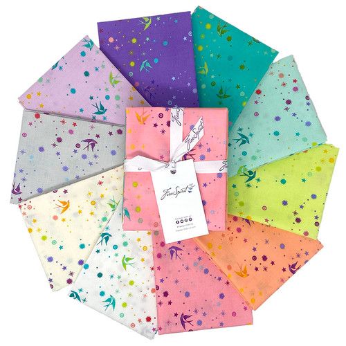 Fairy Dust Tula's True Colors Fat Quarter 18"x21" 10 pcs Tula Pink Free Spirit Cotton Fabric