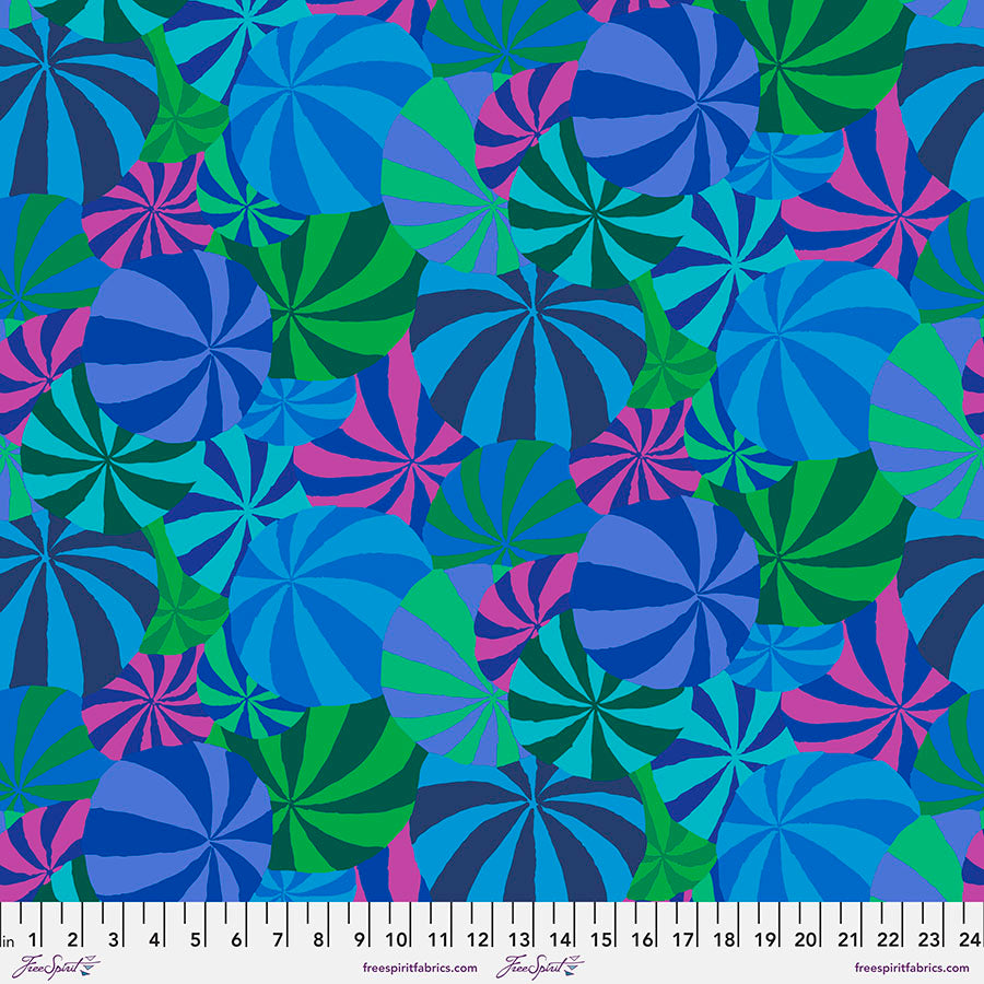 Beach Balls Blue Kaffe 85 & Fabulous Kaffe Fassett Collective Free Spirit Cotton Fabric