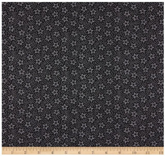 Black Stars and Dots Heart of America Collection Fabric Traditions Cotton Fabric