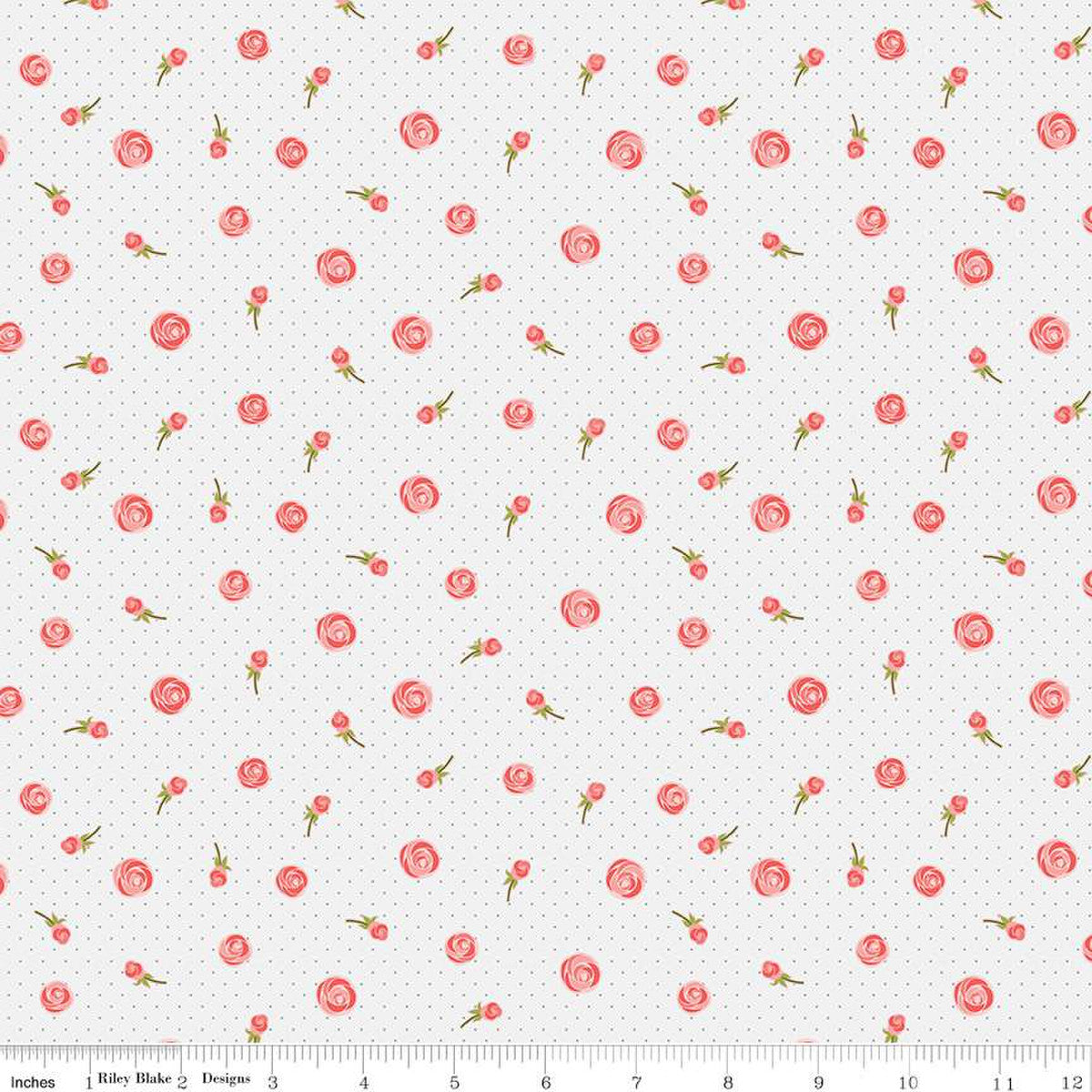 Fable Buds Off White Jill Finley Riley Blake Designs Cotton Fabric