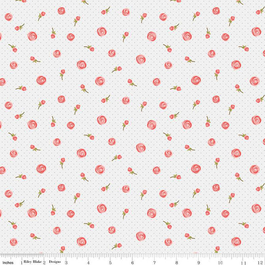 Fable Buds Off White Jill Finley Riley Blake Designs Cotton Fabric