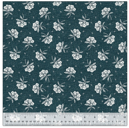 Fairfield Pretty Pickings Floral Indigo Blue Whistler Studios Windham Cotton Fabric WF-53543-1
