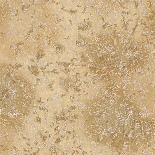 Fairy Frost Ginger Tan Pearlized Metallic Glitter Michael Miller Cotton Fabric