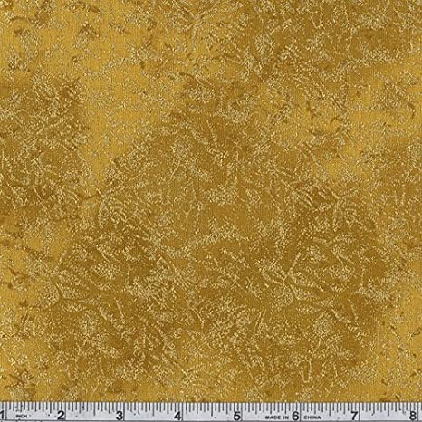 Fairy Frost Gold Pearlized Metallic Glitter Michael Miller Cotton Fabric