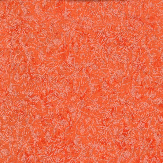 Fairy Frost Papaya Orange Pearlized Metallic Glitter Michael Miller Cotton Fabric