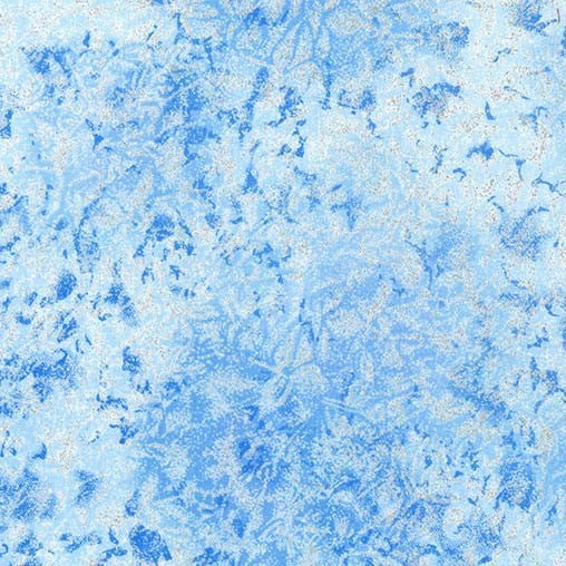 Fairy Frost Sail Blue Metallic Glitter Michael Miller Cotton Fabric