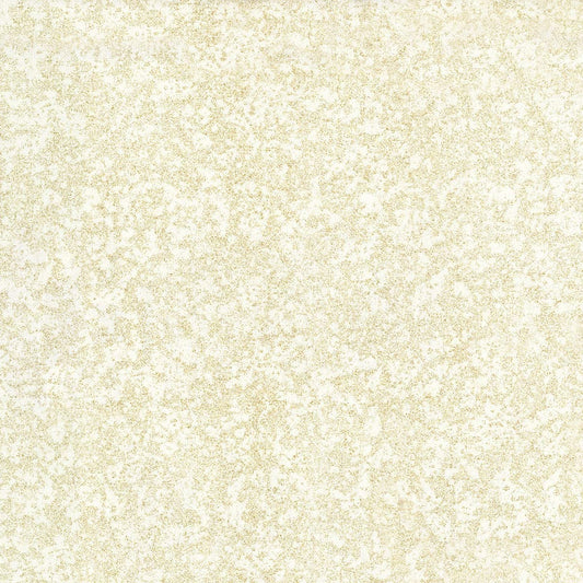 Fairy Frost Twinkle White Gold Pearlized Metallic Glitter Michael Miller Cotton Fabric