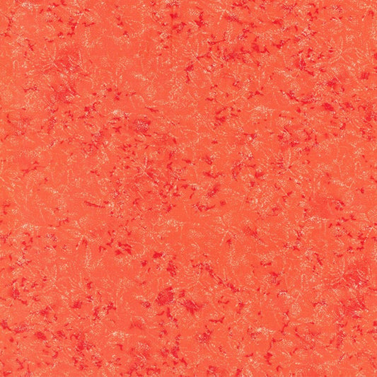 Fairy Frost Clementine Orange Pearlized Metallic Michael Miller Cotton Fabric
