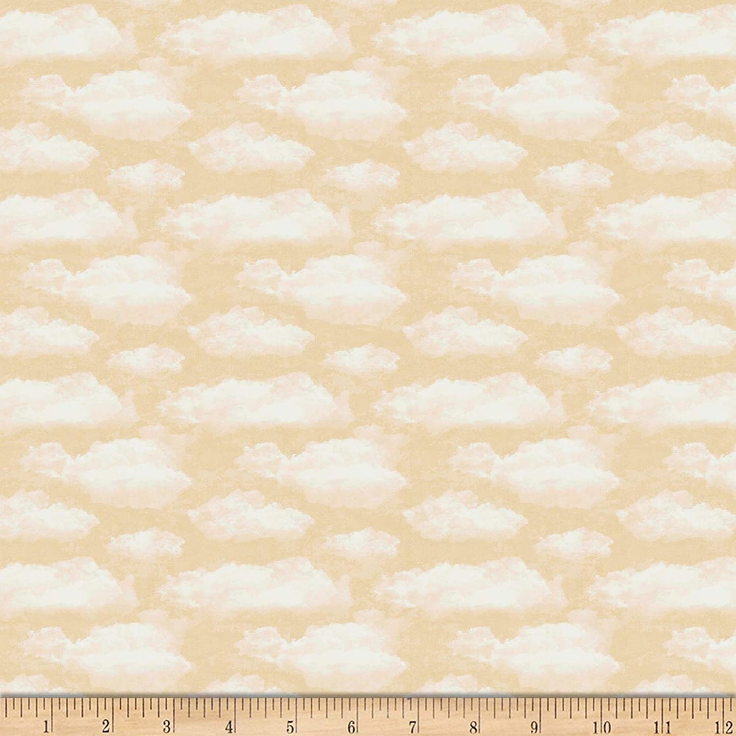 Faith Clouds Cream Quilting Treasures Cotton Fabric