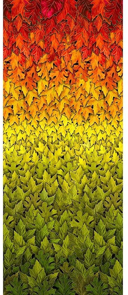 Ombre Harvest Metallic Leaves 23"x44" panel Timeless Treasures Cotton Fabric