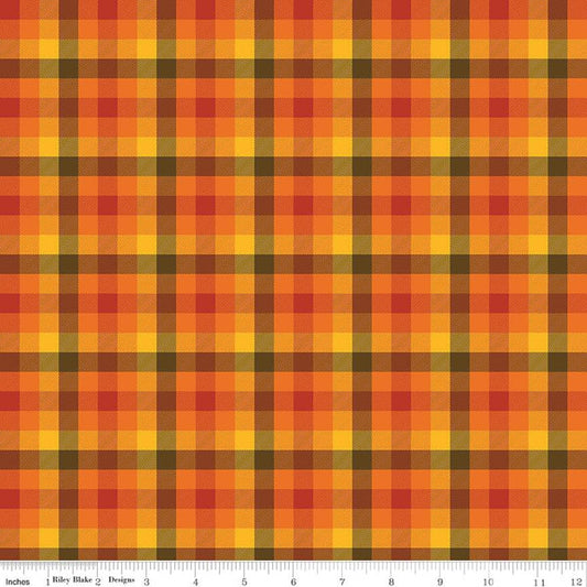 Fall's Town Checked Multi Sandy Gervais Riley Blake Designs Cotton Fabric