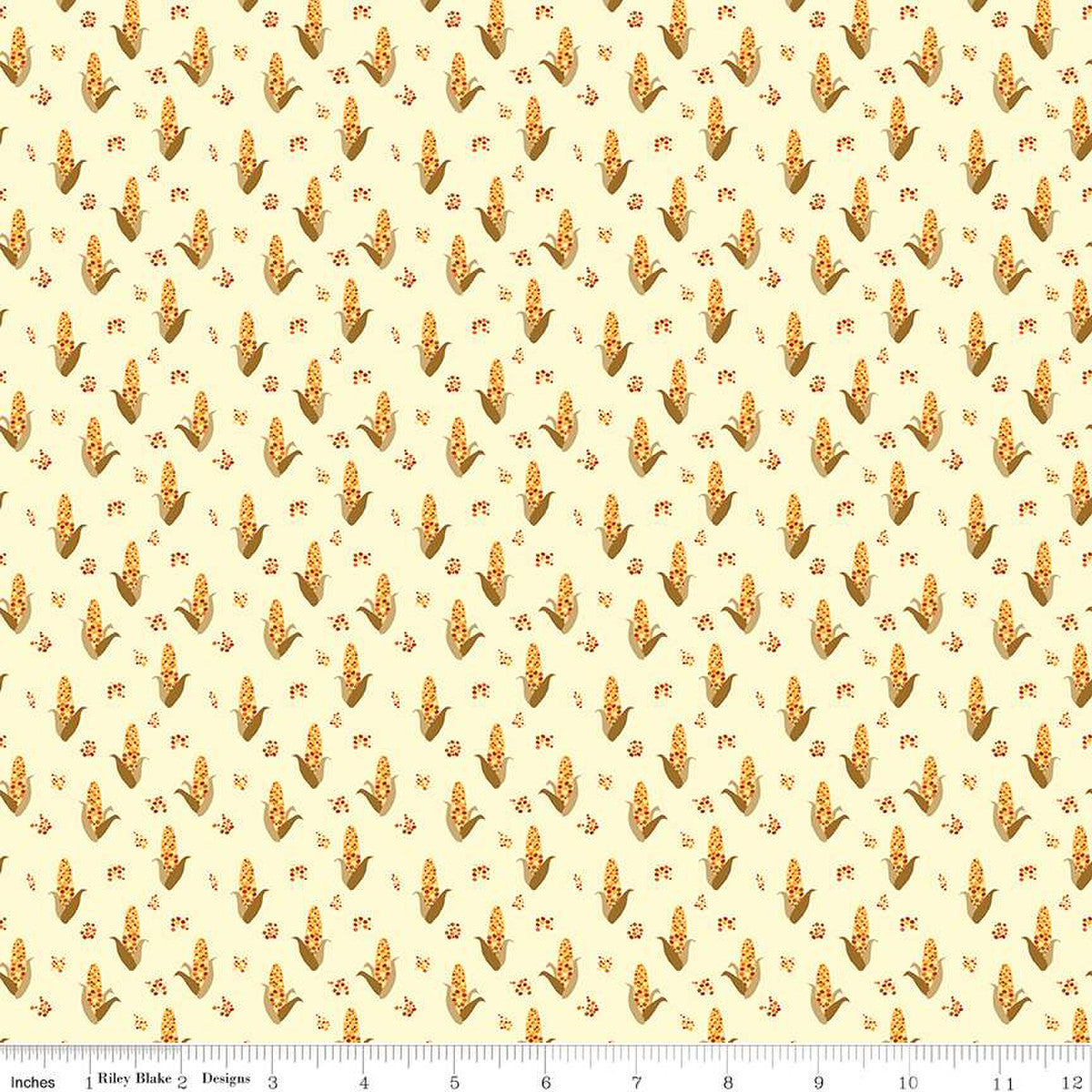 Fall's Town Corn Cream Sandy Gervais Riley Blake Designs Cotton Fabric