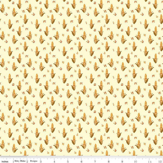 Fall's Town Corn Cream Sandy Gervais Riley Blake Designs Cotton Fabric