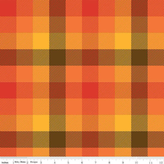 Fall's in Town 108" Wideback Checked Multi Sandy Gervais Riley Blake Designs Cotton Fabric RB-WB14208-MULTI