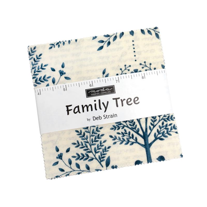 Family Tree 5" Squares Charm Pack 42 pcs Deb Strain Moda Fabrics Cotton Fabric MD-56160PP