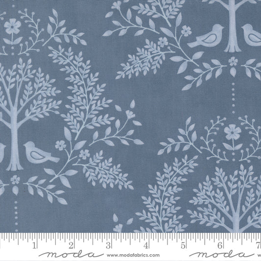 Family Tree Damask Birds Dusk Deb Strain Moda Fabrics Cotton Fabric MD-56160-16