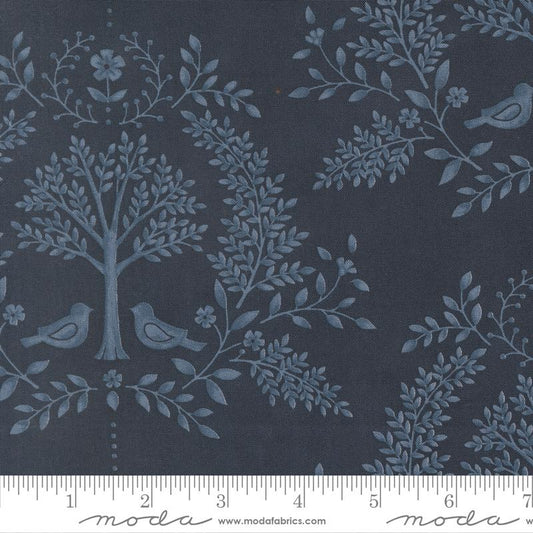 Family Tree Damask Birds Night Sky Deb Strain Moda Fabrics Cotton Fabric MD-56160-15
