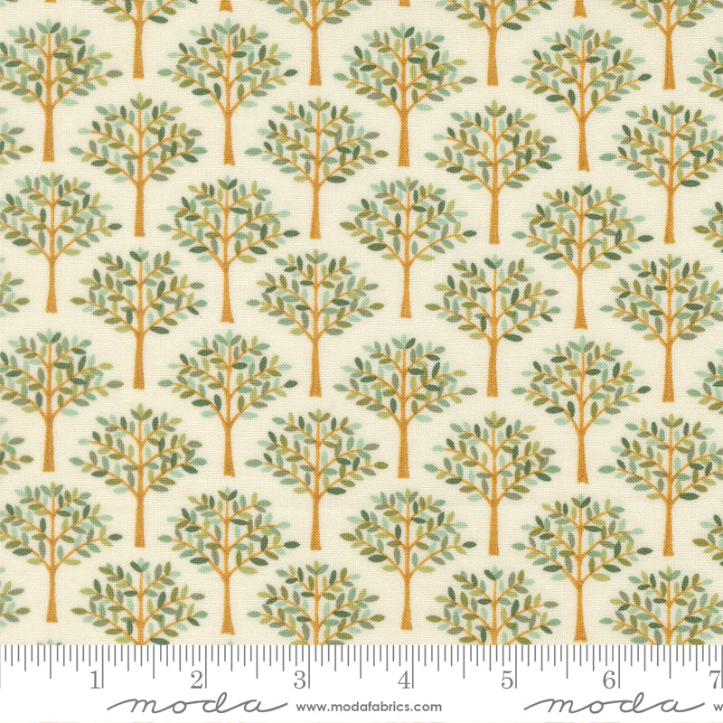 Family Tree Trees A Row Warm White Deb Strain Moda Fabrics Cotton Fabric MD-56163-11