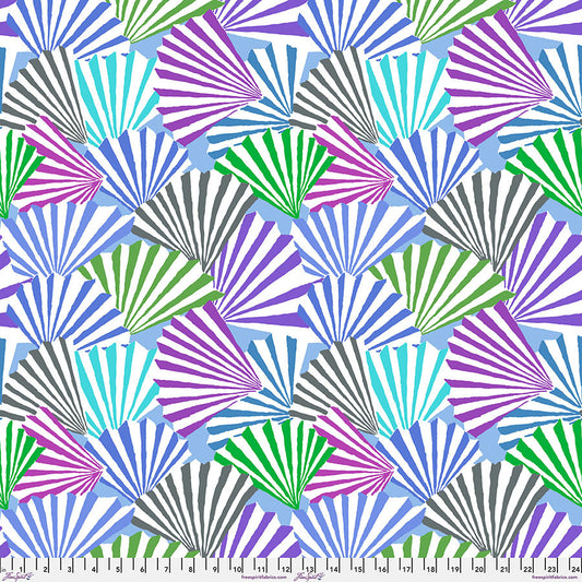 Fanfare Blue February 2026 Kaffe Fassett Collective Free Spirit Cotton Fabric FS-PWGP211.BLUE