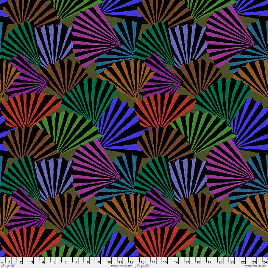 Fanfare Dark February 2026 Kaffe Fassett Collective Free Spirit Cotton Fabric FS-PWGP211.DARK
