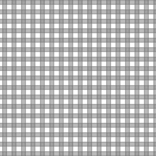 Farm Babies Gingham Check Gray Beth Logan Henry Glass Cotton Fabric