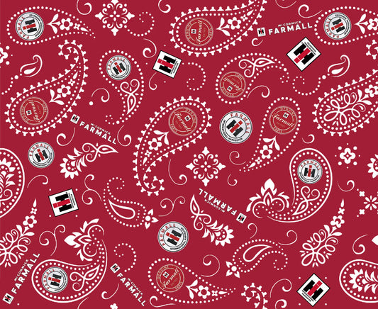 Farmall Paisley Red Sykel Enterprises Cotton Fabric SYK-10546