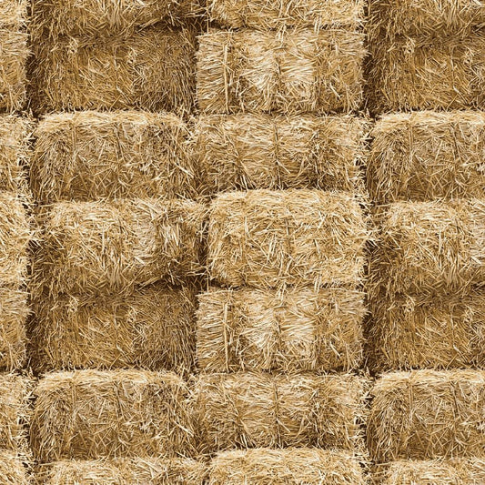 Farmall Stacked Hay Beige Tractors AE Nathan Cotton Fabric AEN-2872-33