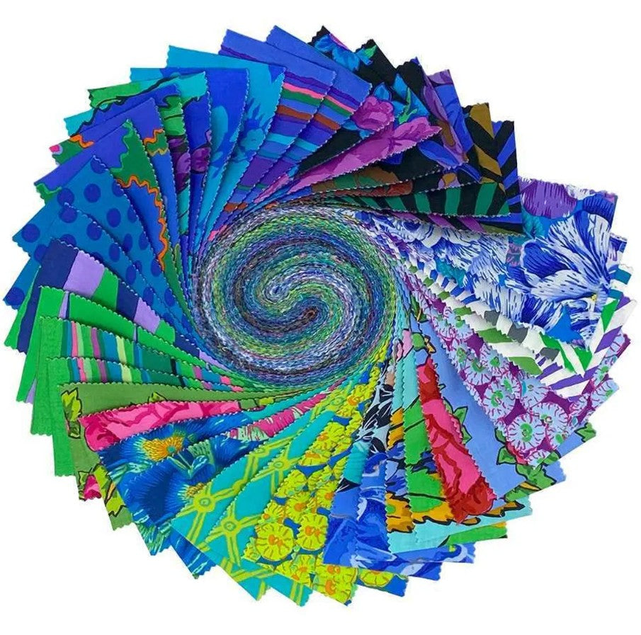 February 2026 Cool Design Roll 2.5" Strips 40 pcs Kaffe Fassett Free Spirit Cotton Fabric FS-FB4DRGP.FEB26COOL