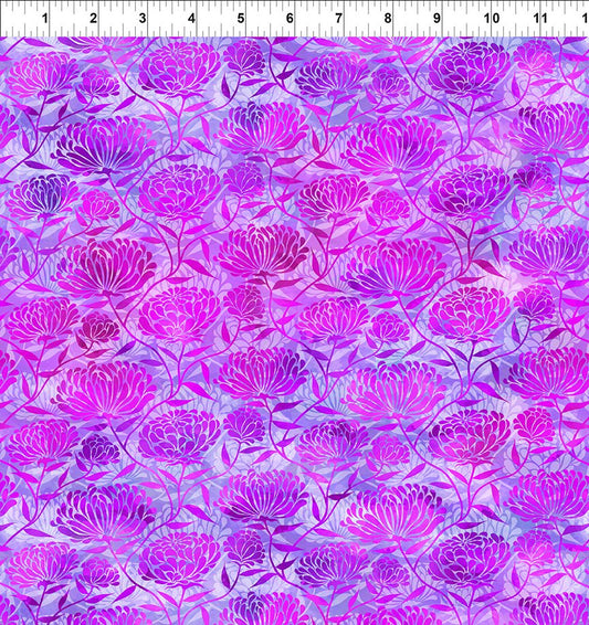 Felicity Chrysanthemums Magenta In the Beginning Fabrics Cotton Fabric ITB-3FEL-2