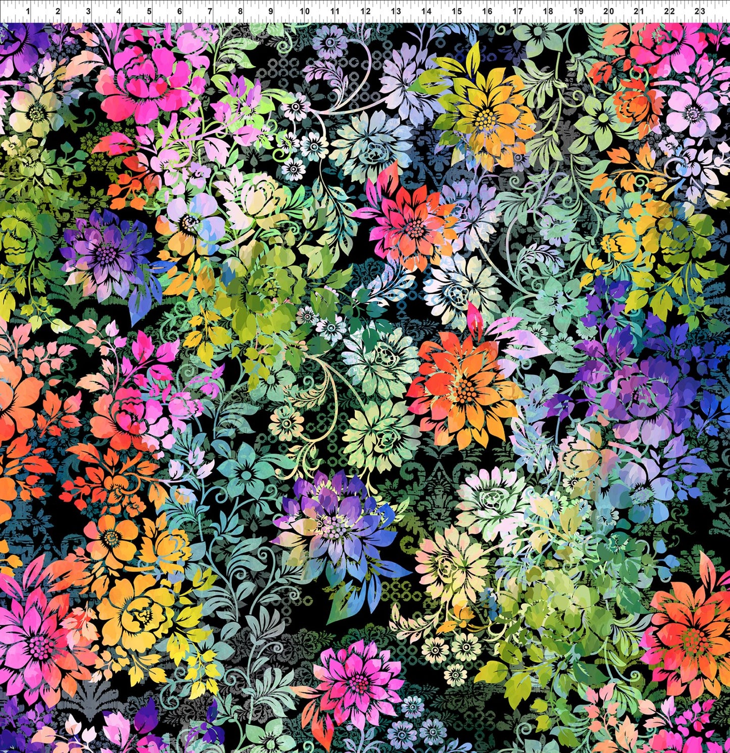 Felicity Floral Black In the Beginning Fabrics Cotton Fabric ITB-2FEL-2