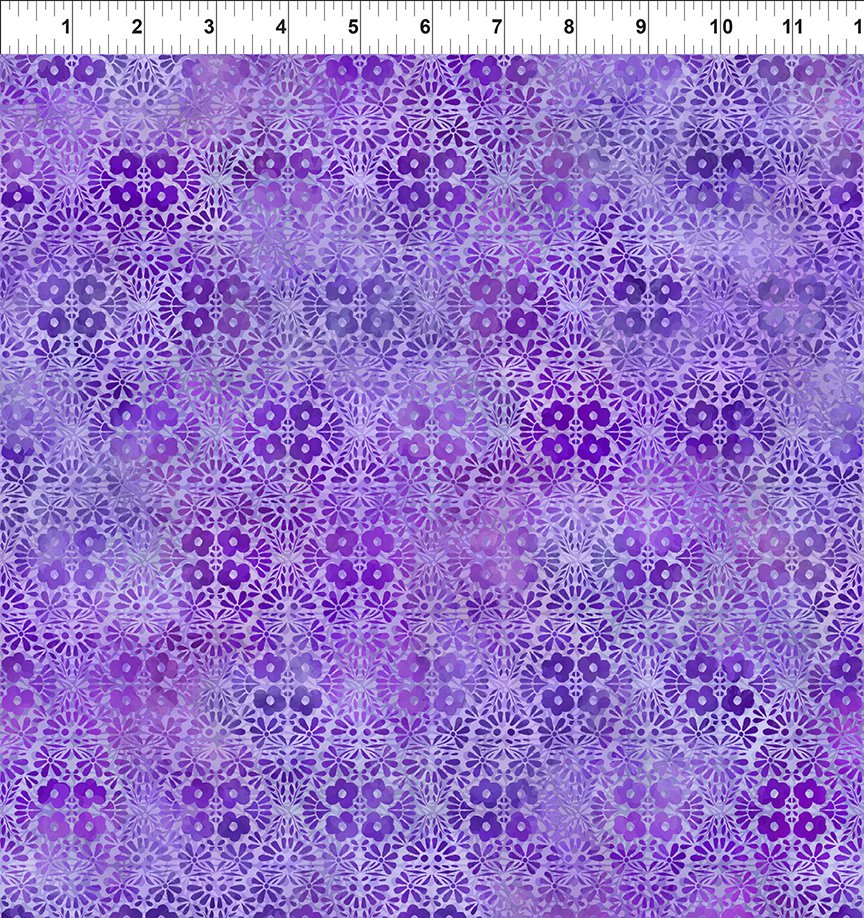 Felicity Flower Diamond Purple In the Beginning Fabrics Cotton Fabric ITB-9FEL-2
