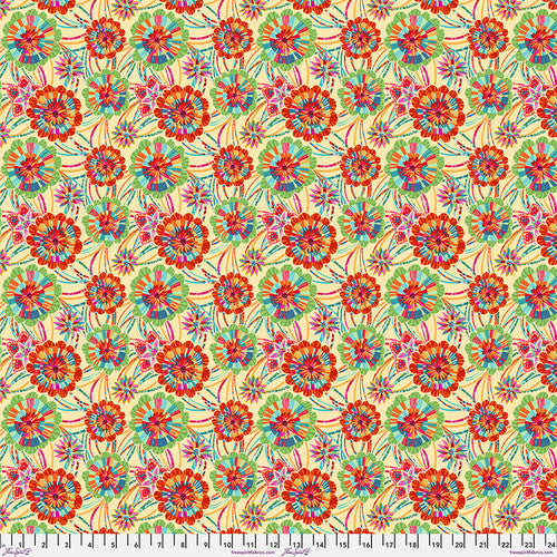 Festival SM Rosettes Cream Odile Bailloeul Free Spirit Cotton 60s Fabric FS-PWOB117.CREAM