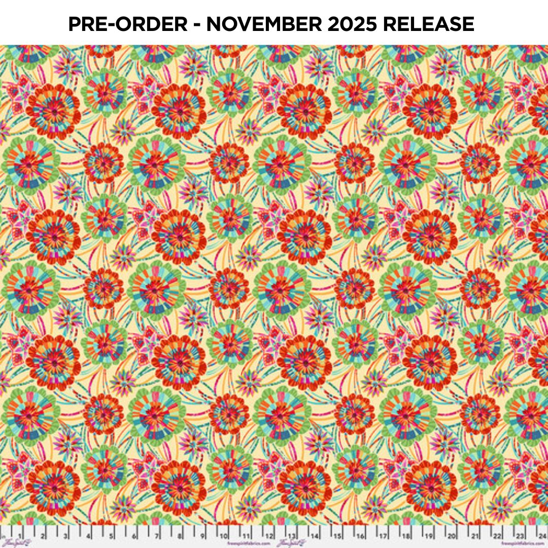 PRE-ORDER | NOV 2025 | Festival SM Rosettes Cream Odile Bailloeul Free Spirit Cotton 60s Fabric FS-PWOB117.CREAM