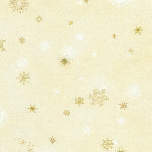 Festive Fauna Stars Natural Lynn Horrabin Robert Kaufman Cotton Fabric RK-AHPD-23046-14