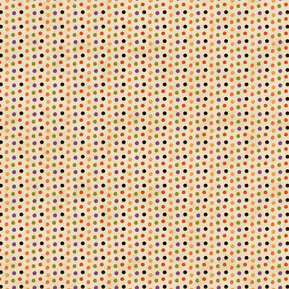 Festive Felines Polka Dots Beige Multi Northcott Cotton Fabric NC-24131-12