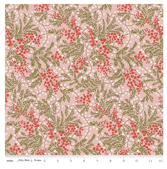 Festive Magic Twinkling Lights D Green Red Pink White Liberty Fabrics Cotton Fabric LF-01667523D