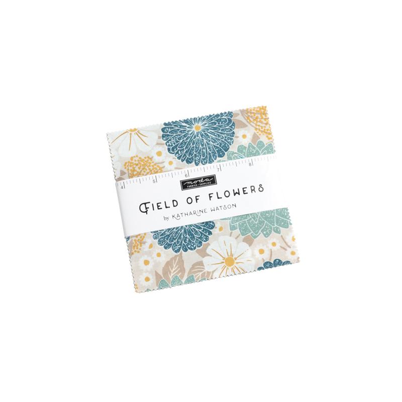 Fields of Flowers 5" Squares Charm Packs Katharine Watson Moda Cotton Fabric MD-3310PP