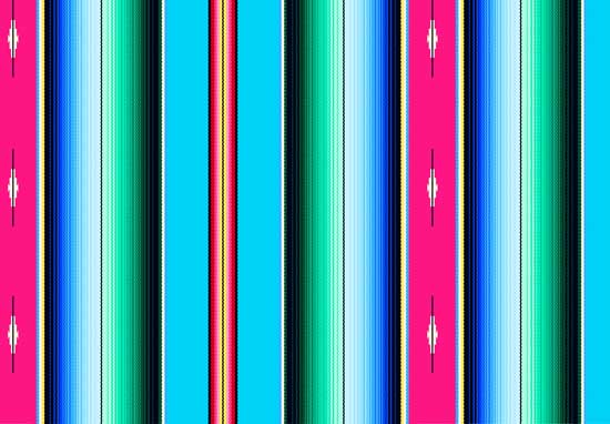 Fiesta Serape Stripe Blue Elizabeth Studio Cotton Fabric