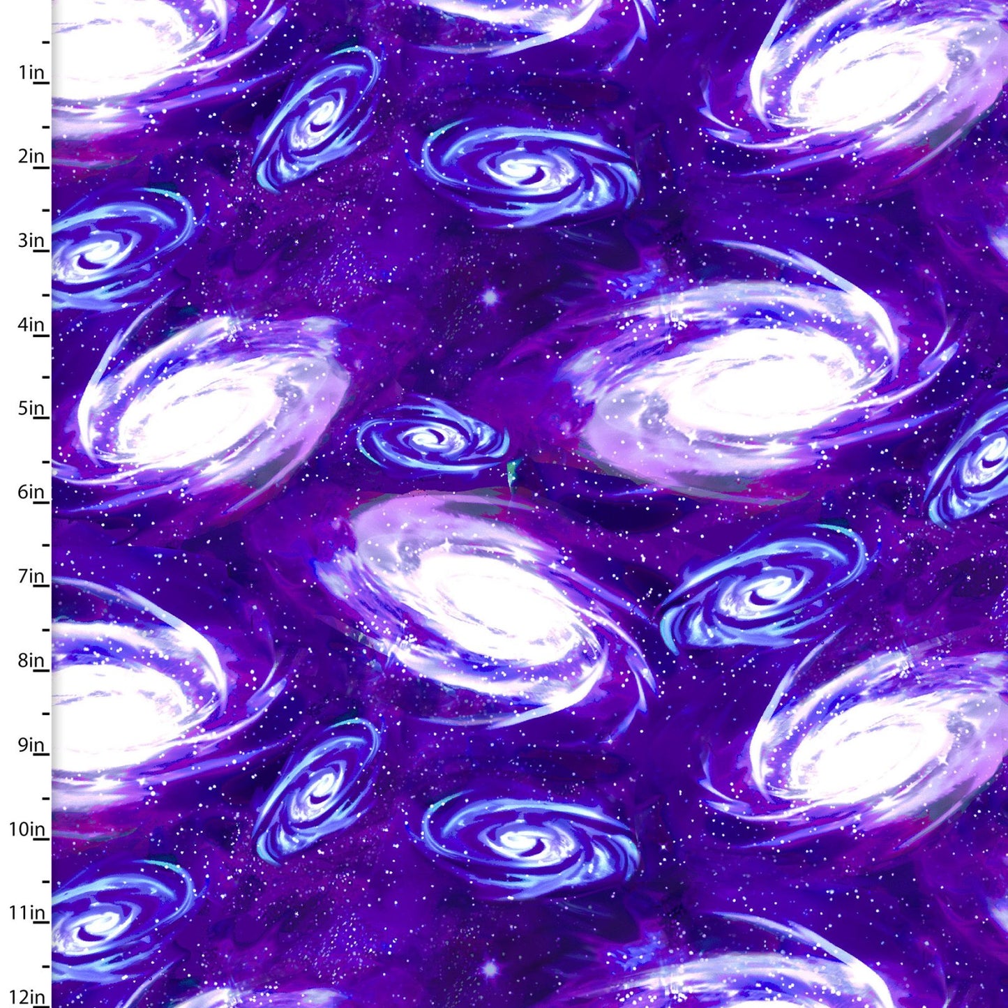 Final Frontier Swirling Galaxies Purple Image World 3 Wishes Fabrics Cotton Fabrics