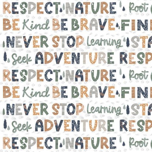 Find Your Path Words Multi Maureen Fiorellini Studio E Cotton Fabric