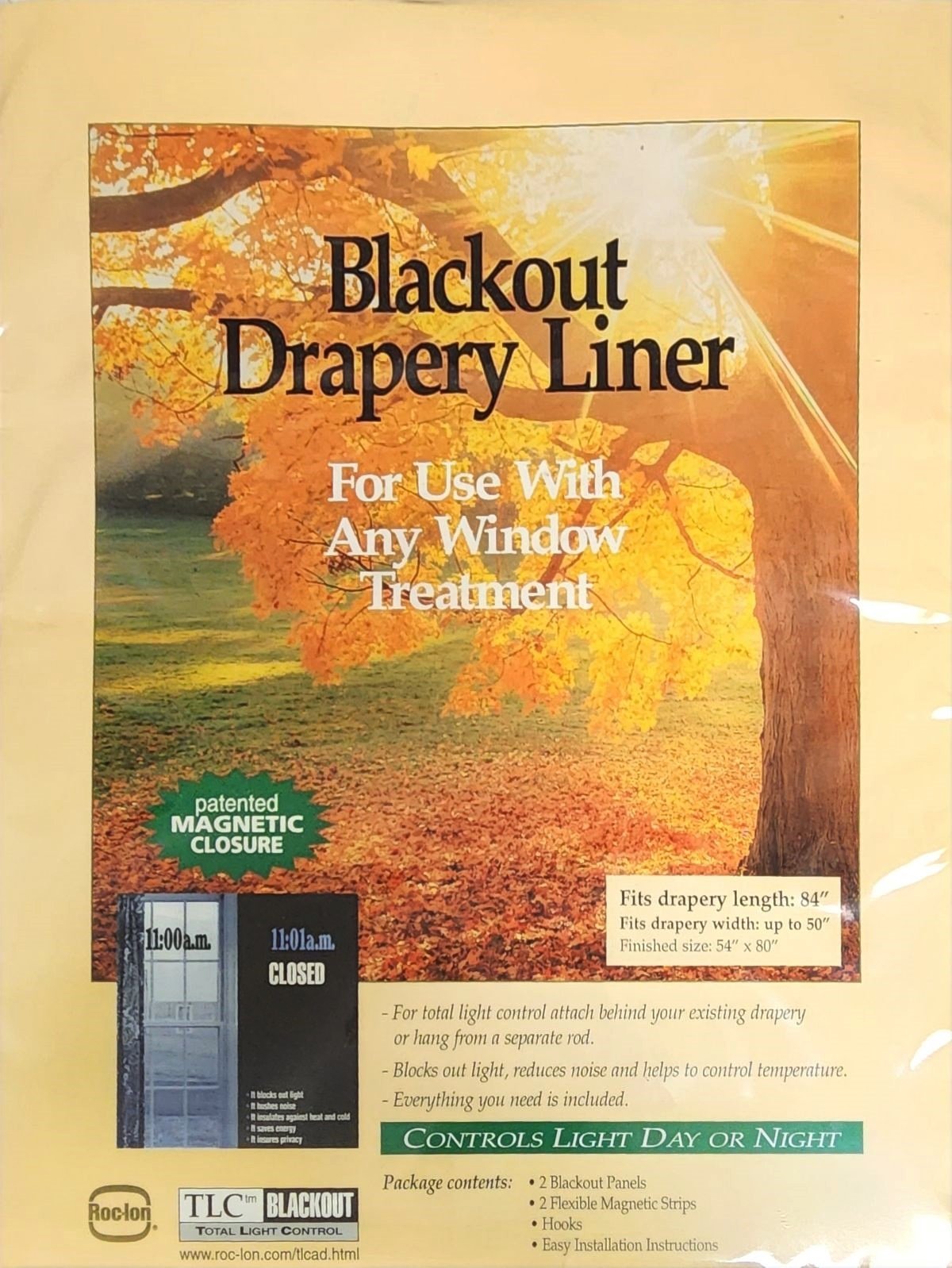 Finished Blackout Drapery Liner Panels 54"x80" Foust Textiles FT-BlackoutDraperyLiner