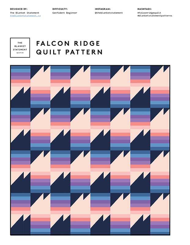 Falcon Ridge Quilt Pattern Erin Kroeker The Blanket Statement Quilt Co TBS-024