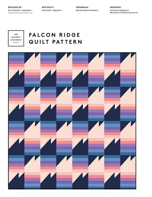 Falcon Ridge Quilt Pattern Erin Kroeker The Blanket Statement Quilt Co TBS-024