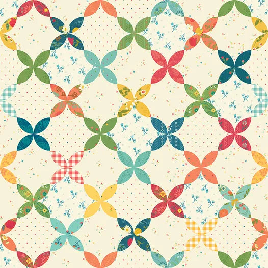First Blooms Cheater Quilt Multi Heather Peterson Riley Blake Designs Cotton Fabric RB-C16330-MULTI