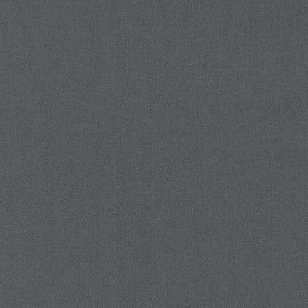 Flannel Solid 2-Ply Flannel Stronger & Loftier Charcoal Dark Grey Robert Kaufman Cotton Fabric RK-F019-1071