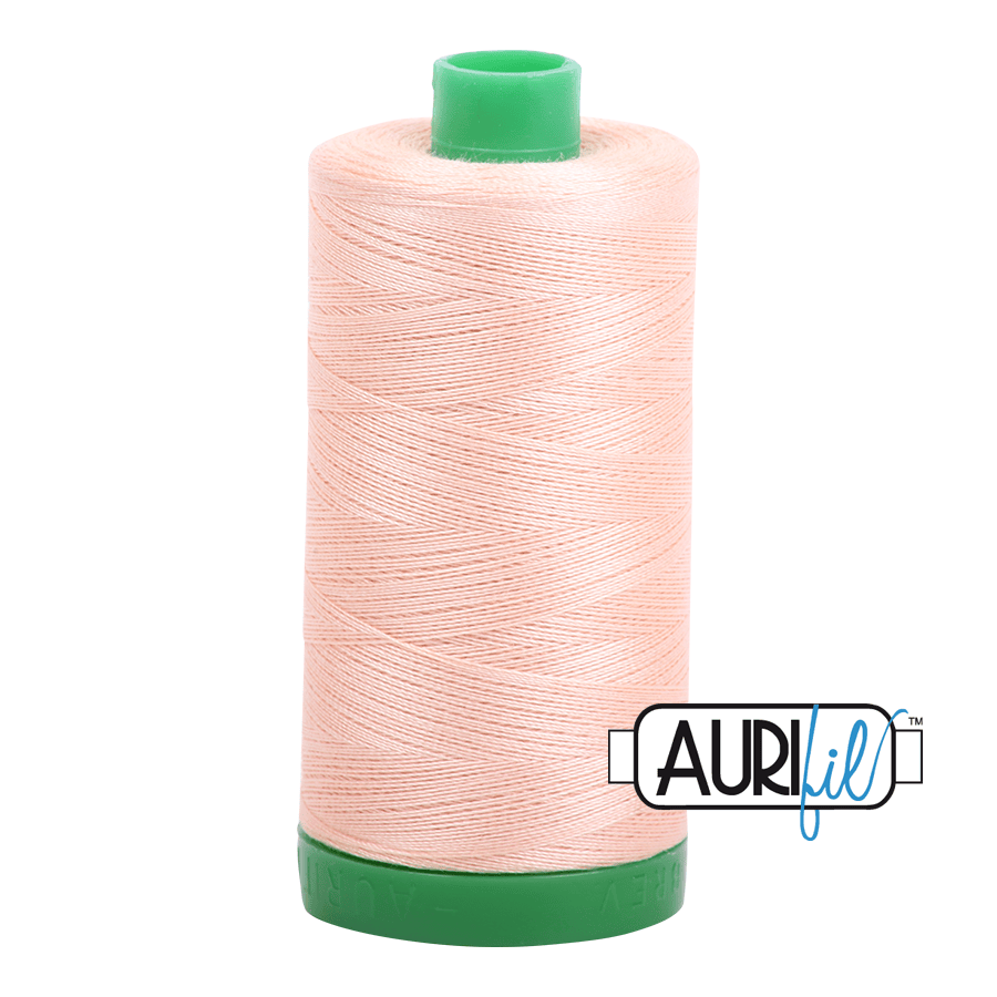 Flesh Pink Apricot 40 wt 1094 yd Large Spool Aurifil Cotton Quilting Thread AF-MK40SC6-2205