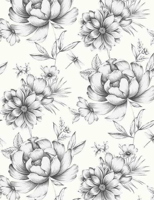 Fleur Buttercup Florals Cream Timeless Treasures Cotton Fabric